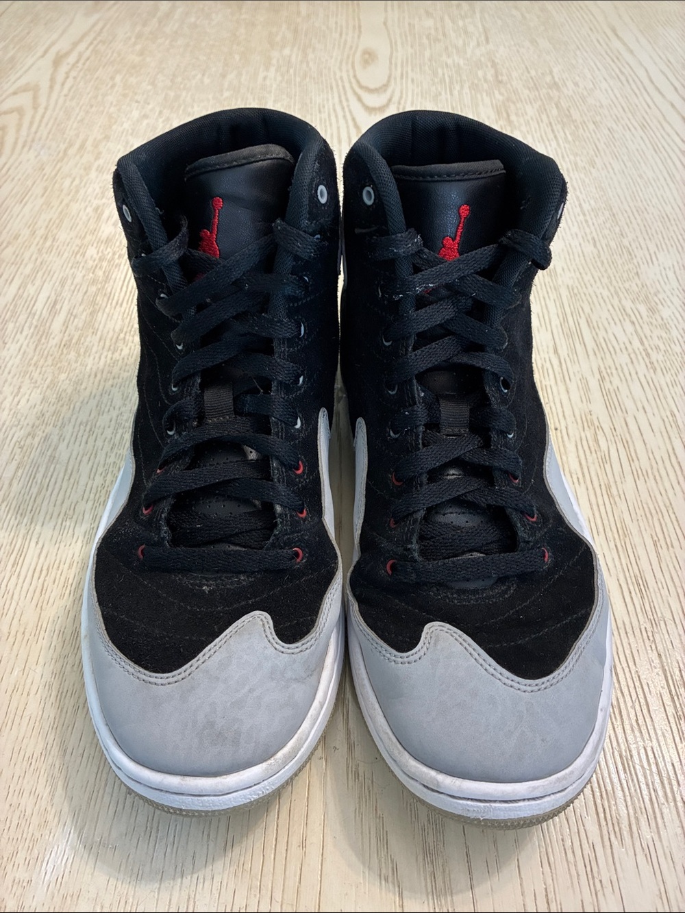 Men’s Nike Jordan Air SOG “Black Cement” High Top Sneaker Shoes (Black/Grey) - Picture 2 of 16